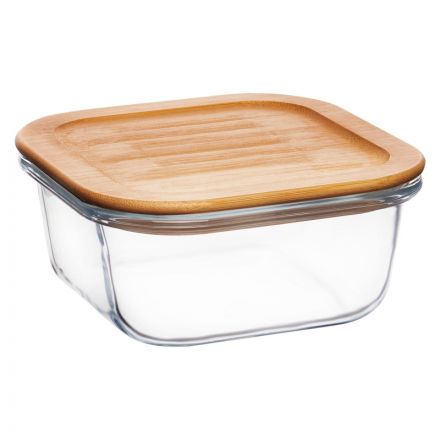 Контейнер стекл квадр 520мл бамб/кр Studio TM Appetite