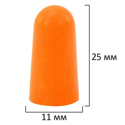 Беруши одноразовые пенополиуретановые со шнурком, 1 пара в пакете, SNR 43 дБ, RABBITEX, 671313