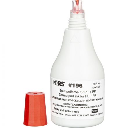 Краска штемпельная спец. 196Ск, красная. для п/п, п/э , 50мл Германия