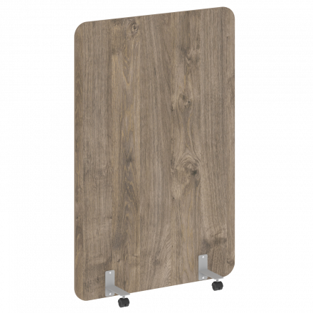 R-line Перегородка на металлических опорах, на роликах DP.R-120-180 Тиквуд тёмный/Серый металл 1200*18*1800