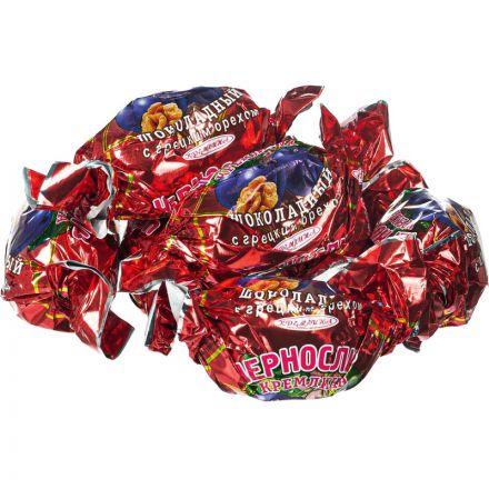 Конфеты Кремлина чернослив шок. с грец. орехом,Матрешка Хохлома, 250г