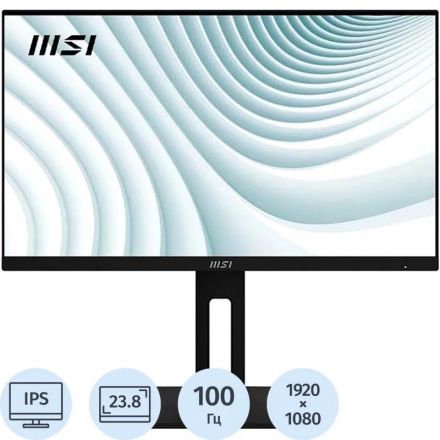Монитор MSI MP242AP(9S6-3PA19T-204)23,8/FHD/IPS/100Hz/300cd/4ms/VGA/HDMI/DP