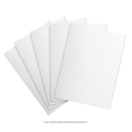 Пенокартон матовый, 50х70 см, толщина 3 мм, белый, КОМПЛЕКТ 5 листов, BRAUBERG, 112470