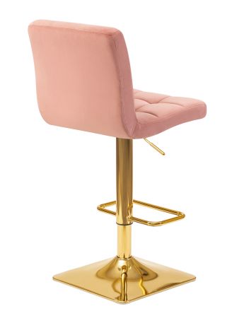 Стул барный DOBRIN GOLDIE, пудрово-розовый велюр (MJ9-32)