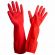 Перчатки МНОГОРАЗОВЫЕ латексные ДЛИННАЯ МАНЖЕТА 25 см КРАСНЫЕ, размер 7-8, M (средний), вес 80 г, КП, 133332