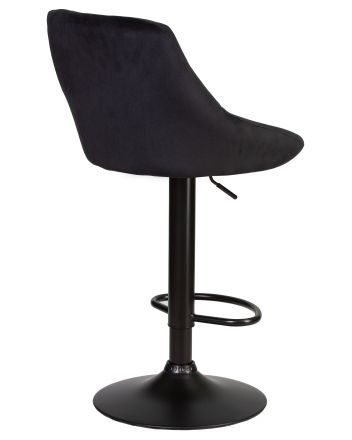 Стул барный DOBRIN LOGAN BLACK, черный велюр (MJ9-101)