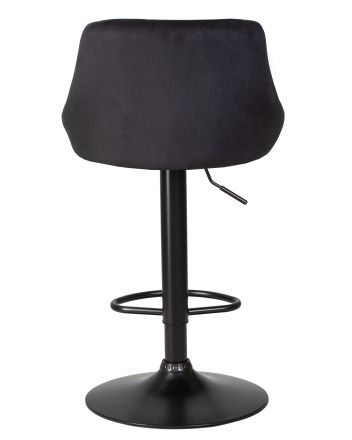 Стул барный DOBRIN LOGAN BLACK, черный велюр (MJ9-101)