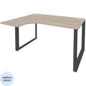 Стол ONIX-О левый О на металлокаркасе O.MO-SA-3L аттик дуб/антрацит Стол ONIX-О левый О на металлокаркасе O.MO-SA-3L аттик дуб/антрацит