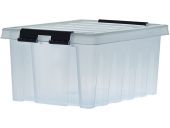 Ящик 415х300х190 мм с крышкой и клипсами прозрачный