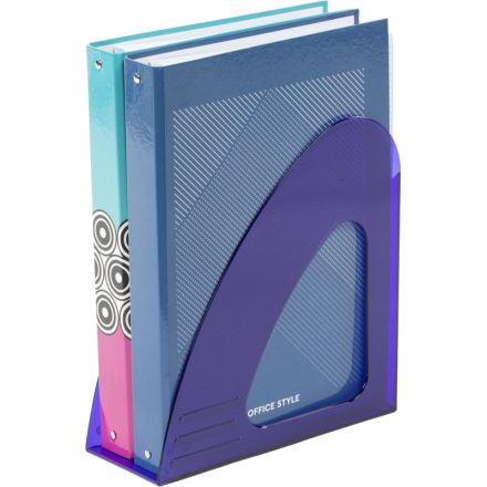 Вертикальный накопитель Attache пластиковый синий ширина 90 мм