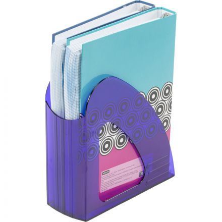 Вертикальный накопитель Attache пластиковый синий ширина 90 мм