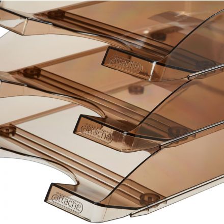 Лоток горизонтальный Attache Line прозрачный тонированный 340х255х63мм Лоток горизонтальный Attache Line прозрачный тонированный 340х255х63мм