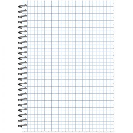 Блокнот А6,60л,гребень слева,обл.пластик,клетка, Attache Plastic, синий