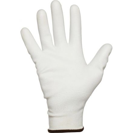 Перчатки защитные TOPFORT нейлоновые с п/у покрытием белые р.10 (XL)