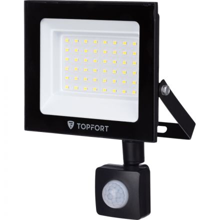 Прожектор светодиодный TOPFORT LED FL MS 50W 6500K 4250Л c датчик. движения