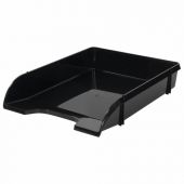 Лоток горизонтальный для бумаг BRAUBERG "Classic", 330х255х62 мм, черный, 237285