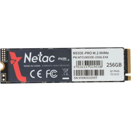 SSD накопитель Netac SSD N930E (NT01N930E-256G-E4X)256GB/PCIe 3x4/M.2 2280 SSD накопитель Netac SSD N930E (NT01N930E-256G-E4X)256GB/PCIe 3x4/M.2 2280