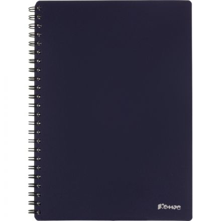 Бизнес-тетрадь Комус А5 100л, кл., обл.пластик, спираль, синяя Classic Бизнес-тетрадь Комус А5 100л, кл., обл.пластик, спираль, синяя Classic