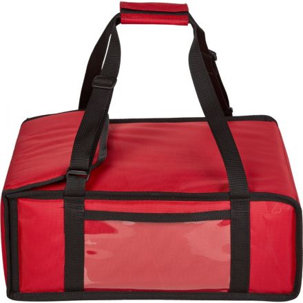 Термосумка для пиццы ткань красная 42х42х15 (на 3 пиццы)