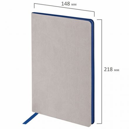 Блокнот А5 (148x218 мм), BRAUBERG "Metropolis Mix", под кожу, 80 л., клетка, серый, 111041 Блокнот А5 (148x218 мм), BRAUBERG "Metropolis Mix", под кожу, 80 л., клетка, серый, 111041