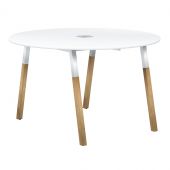 Стол FRST 1250 Белый премиум/Белый-Бук 1250х1250х733 FORTA Стол FRST 1250 Белый премиум/Белый-Бук 1250х1250х733 FORTA