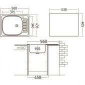 Мойка врезная Юкинокс Классика CLM560.435---5K 1R