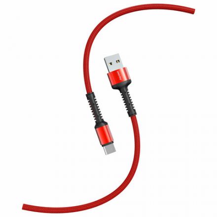Кабель S26 USB – Type-C, 1 м, 3 А, SMARTBUY, для зарядки и передачи данных, красный, 93652, iK-3112-S26r