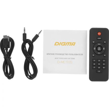 Акустическая система Digma D-MC1720 черный 80Вт/FM/USB/BT/micro SD
