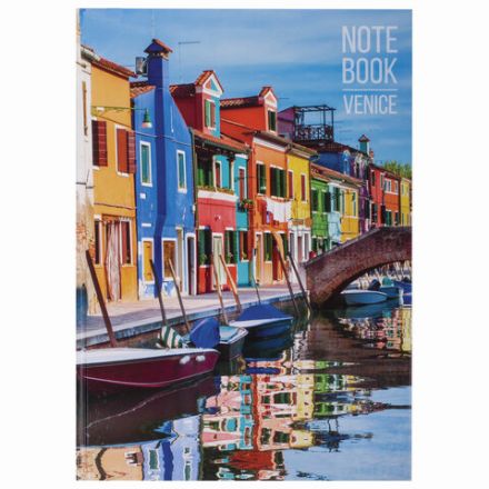 Блокнот БОЛЬШОЙ ФОРМАТ 205х290 мм А4, 80 л., твердый, клетка, STAFF, "Венеция", 111597