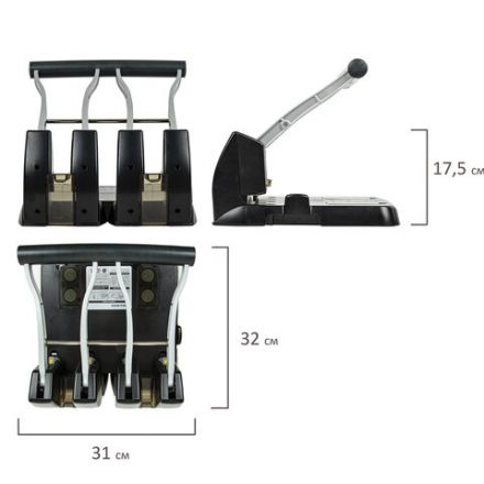 Дырокол на 4 отверстия металлический МОЩНЫЙ BRAUBERG "Heavy Duty Extra", до 150 л., 270555 Дырокол на 4 отверстия металлический МОЩНЫЙ BRAUBERG "Heavy Duty Extra", до 150 л., 270555