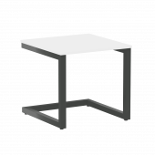 Home Office Стол журнальный VR.SP-2-58.G Белый бриллиант/Антрацит металл 580*600*550