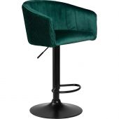 Стул барный LO_DOBRIN DARCY BLACK LM-5025_B-M_V-1922-9 зеленый велюр Стул барный LO_DOBRIN DARCY BLACK LM-5025_B-M_V-1922-9 зеленый велюр