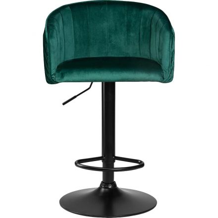 Стул барный LO_DOBRIN DARCY BLACK LM-5025_B-M_V-1922-9 зеленый велюр