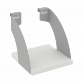 Навесные полки. Кронштейны+ЛДСП полка 200мм MAN-41-2 Белый бриллиант/Серый металл 200*220*200