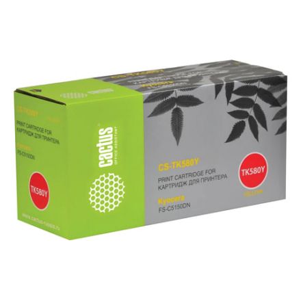 Тонер-картридж CACTUS (CS-TK580Y) для KYOCERA FS-C5150DN/P6021CDN, желтый, ресурс 2800 стр. Тонер-картридж CACTUS (CS-TK580Y) для KYOCERA FS-C5150DN/P6021CDN, желтый, ресурс 2800 стр.