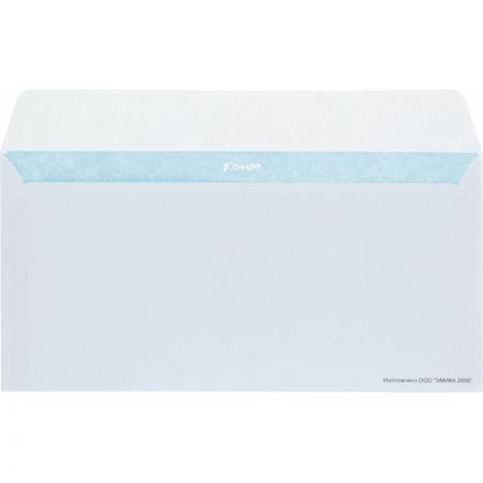 Конверт белый E65 стрип 110х220 80г КОМУС 1000шт/ уп Конверт белый E65 стрип 110х220 80г КОМУС 1000шт/ уп