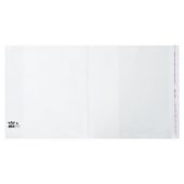 Обложка ПП со штрихкодом для учебников младших классов БОЛЬШОГО ФОРМАТА, КЛЕЙКИЙ КРАЙ, 80 мкм, 265х450 мм, прозрачная, ЮНЛАНДИЯ, 229356