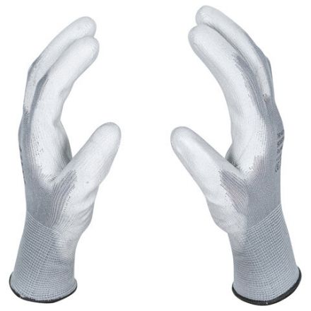 Перчатки нейлоновые SCAFFA "Базис", полиуретановое покрытие (облив), размер 10, XL (очень большой), 00-00012436