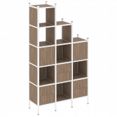 Loft Прямой стеллаж наборный VR.L-22 Дуб аризона/Белый металл 1278*446*2280