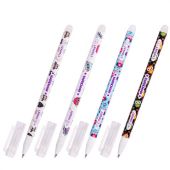 Ручка стираемая гелевая ЮНЛАНДИЯ "Совята", СИНЯЯ, корпус ассорти, узел 0,5 мм, линия письма 0,35 мм, 143658