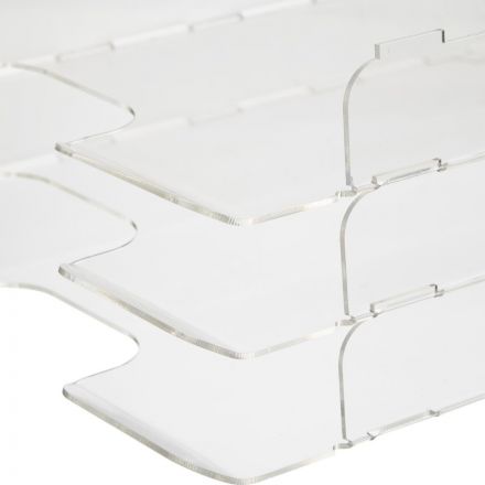 Лоток горизонтальный А3, акрил, прозрачный 55х300х420