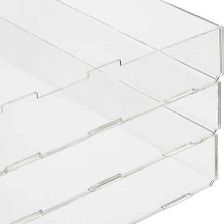 Лоток горизонтальный А3, акрил, прозрачный 55х300х420