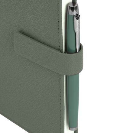 Ежедневник в подарочном наборе 5 в 1, А5, 145x212 мм, BRAUBERG "President", под кожу, 160 листов, зеленый, 116855