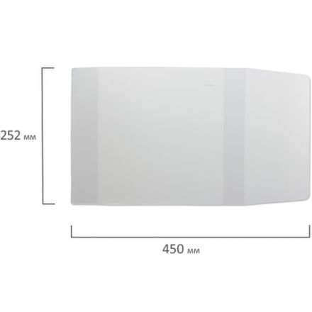 Обложка ПВХ со штрихкодом для прописей Горецкого,уч. Бунеева, Сонина, ПЛОТНАЯ, 120мкм, 252х450мм, универсальная, прозрачная, ПИФАГОР, 224841