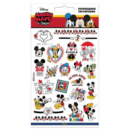 Наклейки-тату переводные АССОРТИ, ЦВЕТНЫЕ, 11х20 см, PY