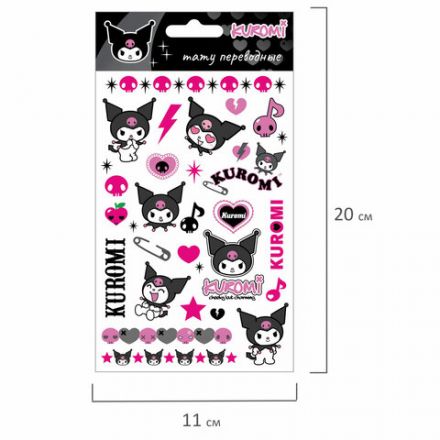 Наклейки-тату переводные АССОРТИ, ЦВЕТНЫЕ, 11х20 см, PY