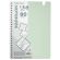 Тетрадь обложка пластик, А5 80 л., гребень мягкий, вырубка для ручки, клетка, BRAUBERG, светло-зеленый, 405378