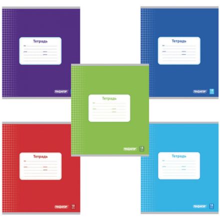 Тетрадь 18 л., ПИФАГОР, клетка, офсет №2 ЭКОНОМ, обложка картон 170 г/м2, ОДНОТОННАЯ, 104549 Тетрадь 18 л., ПИФАГОР, клетка, офсет №2 ЭКОНОМ, обложка картон 170 г/м2, ОДНОТОННАЯ, 104549