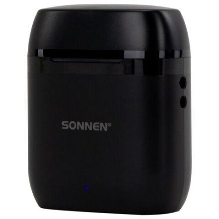 Наушники беспроводные TWS вкладыши с микрофоном, SONNEN EP-BH10B, Bluetooth 5.3, черные, 514122