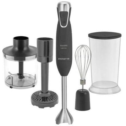 Блендер погружной POLARIS PHB 1380, 1300 Вт, 2 скорости, 4 насадки, стакан, серый, 47653, PHB 1380 Silent Блендер погружной POLARIS PHB 1380, 1300 Вт, 2 скорости, 4 насадки, стакан, серый, 47653, PHB 1380 Silent
